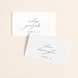 "Margot" - Place Cards in Midnight by Lauren Chism - Front with Free Guest Printing