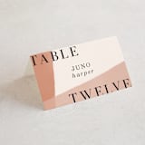 "Magazine Serif" - Place Cards in Sand Dunes by Elly - Folded with Free Guest Printing