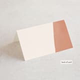 "Magazine Serif" - Place Cards in Sand Dunes by Elly - Folded Back of Card
