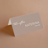 "hazelnut" - Place Cards in Fawn by chocomocacino - Folded with Free Guest Printing