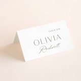 "Frame" - Place Cards in Granite by Lori Wemple - Folded with Free Guest Printing
