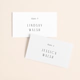 "Narrative" - Place Cards in Frost by Jennifer Wick - Front with Free Guest Printing
