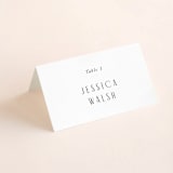 "Narrative" - Place Cards in Frost by Jennifer Wick - Folded with Free Guest Printing