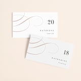 "Foundry" - Place Cards in Rose Quartz by Kristie Kern - Front with Free Guest Printing