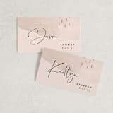 "Eternity Script" - Place Cards in Blush by Michelle Taylor - Front with Free Guest Printing