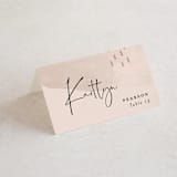 "Eternity Script" - Place Cards in Blush by Michelle Taylor - Folded with Free Guest Printing