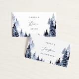 "Let it Snow" - Place Cards in Celestial by Anastasia Makarova - Front with Free Guest Printing
