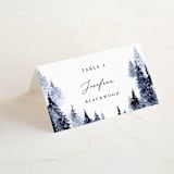 "Let it Snow" - Place Cards in Celestial by Anastasia Makarova - Folded with Free Guest Printing