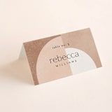 "Arches" - Place Cards in Terracotta by Kelly Schmidt - Folded with Free Guest Printing