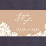 "Lace and Kraft" - Place Cards in Kraft by Katharine Watson - Detail