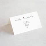 "Love Connection" - Place Cards in Red Hot by Kim Dietrich Elam - Folded with Free Guest Printing
