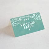 "Fiesta Folk Art" - Place Cards in Lagoon by root beer float - Folded with Free Guest Printing