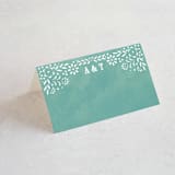 "Fiesta Folk Art" - Place Cards in Lagoon by root beer float - Blank front