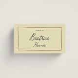 "Love Rests in a Garden" - Place Cards in Oat by Helena Vitto - Front with Free Guest Printing