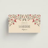 "Tapestry" - Place Cards in Almond by Jenna Holcomb - Front with Free Guest Printing