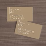 "Left Stack" - Place Cards in Vanilla by Alethea and Ruth - Front with Free Guest Printing