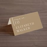 "Left Stack" - Place Cards in Vanilla by Alethea and Ruth - Folded with Free Guest Printing