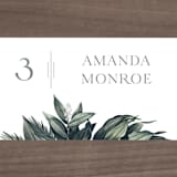 "Vintage Botanicals" - Place Cards in Sage by GeekInk Design - Detail