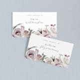 "romantic bouquet" - Place Cards in Plum by Phrosné Barwood - Front with Free Guest Printing