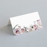 "romantic bouquet" - Place Cards in Plum by Phrosné Barwood - Blank front
