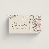 "Gathering Joy" - Place Cards in Champagne by Ana de Sousa - Front with Free Guest Printing