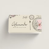 "Gathering Joy" - Place Cards in Champagne by Ana de Sousa - Folded with Free Guest Printing