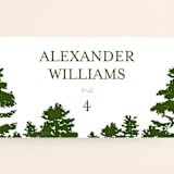 "Mountain View" - Place Cards in Pine green by Ariel Rutland - Detail