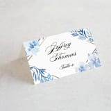 "Poetic Blue" - Place Cards in Sky by Qing Ji - Folded with Free Guest Printing