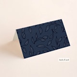 "Forever Intertwined" - Place Cards in Navy by Lindsay Stetson Thompson - Folded Back of Card