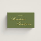 "Calia " - Place Cards in Caribbean Citrus by Ani Somi - Front with Free Guest Printing
