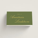 "Calia " - Place Cards in Caribbean Citrus by Ani Somi - Folded with Free Guest Printing