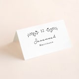 "Charleston" - Place Cards in Tuxedo by Susan Brown - Folded with Free Guest Printing