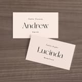 "SoHo" - Place Cards in Blush by Hudson meet Rose - Front with Free Guest Printing