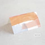 "Watercolor Wisp" - Place Cards in Blush by Ariel Rutland - Folded Back of Card