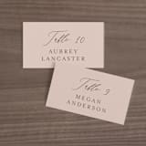 "Delicate monogram" - Place Cards in Blush by Lucrecia Caporale - Front with Free Guest Printing