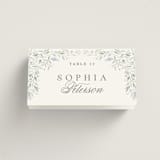 "Delicate Vines" - Place Cards in Periwinkle by Kristen Smith - Folded with Free Guest Printing