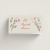 "Chantilly" - Place Cards in Sunset by Maja Cunningham - Folded with Free Guest Printing