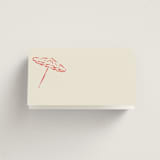 "Kitty Hawk" - Place Cards in Lobster by Jackie Crawford - Blank Front