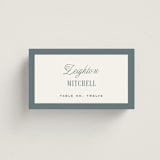 "Modern Stripes" - Place Cards in Capri by Emily Betts - Front