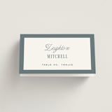 "Modern Stripes" - Place Cards in Capri by Emily Betts - Folded with Free Guest Printing