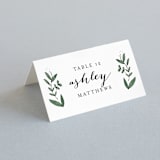 "Floral Wreath" - Place Cards in Fresh by Kelly Schmidt - Folded with Free Guest Printing