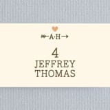 "Love Struck" - Place Cards in Pale Salmon Peach by The Social Type - Detail