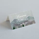 "Adventure Awaits" - Place Cards in Smoke by Elly - Folded with Free Guest Printing