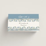 "Sweet Vintage" - Place Cards in Periwinkle by Alethea and Ruth - Folded with Free Guest Printing