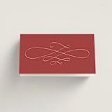 "Elizabeth" - Place Cards in Burgundy by Helena Vitto - Folded Back of Card