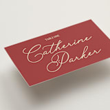 "Elizabeth" - Place Cards in Burgundy by Helena Vitto - Detail