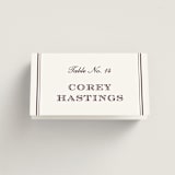 "Engraved names" - Place Cards in Burgundy by Stacey Meacham - Folded with Free Guest Printing