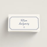 "Deluxe" - Place Cards in Blueberry by Carolyn MacLaren - Folded with Free Guest Printing