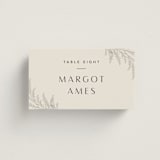 "Etched Frame" - Place Cards in Eggshell by Robert and Stella - Front with Free Guest Printing