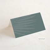 "Faded Palm" - Place Cards in Mist by Lauren Chism - Folded Back of Card